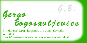 gergo bogosavljevics business card